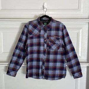 Hippytree Flannel - L - Blue/Red Pattern - Great Condition